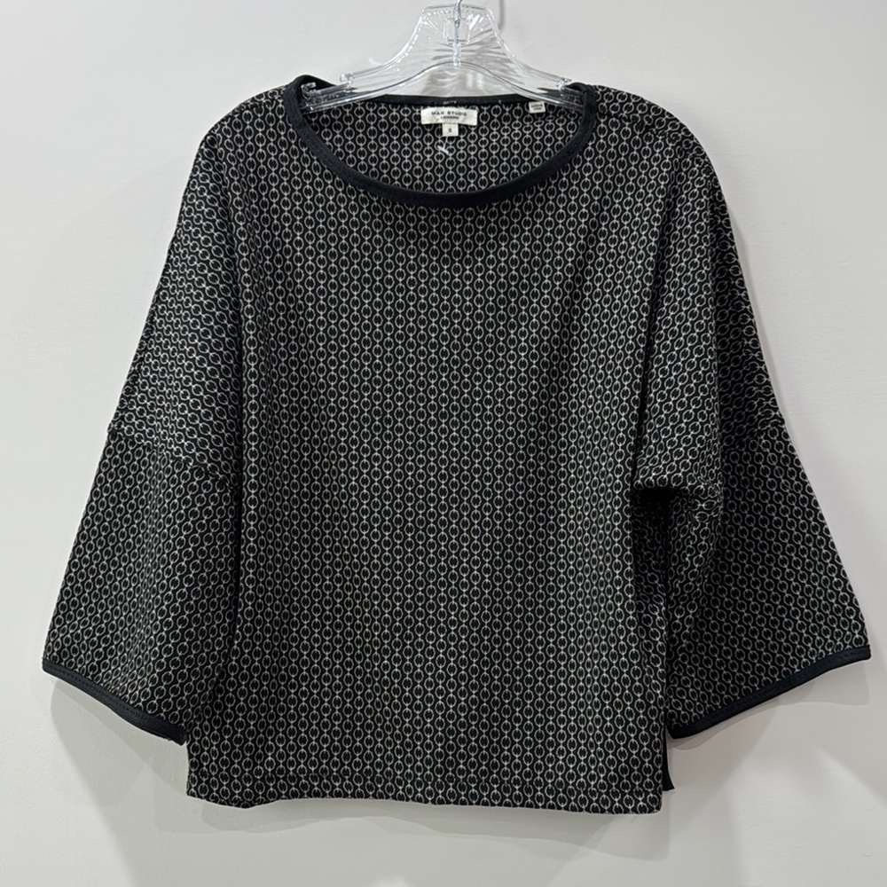 Black Patterned Women's Top